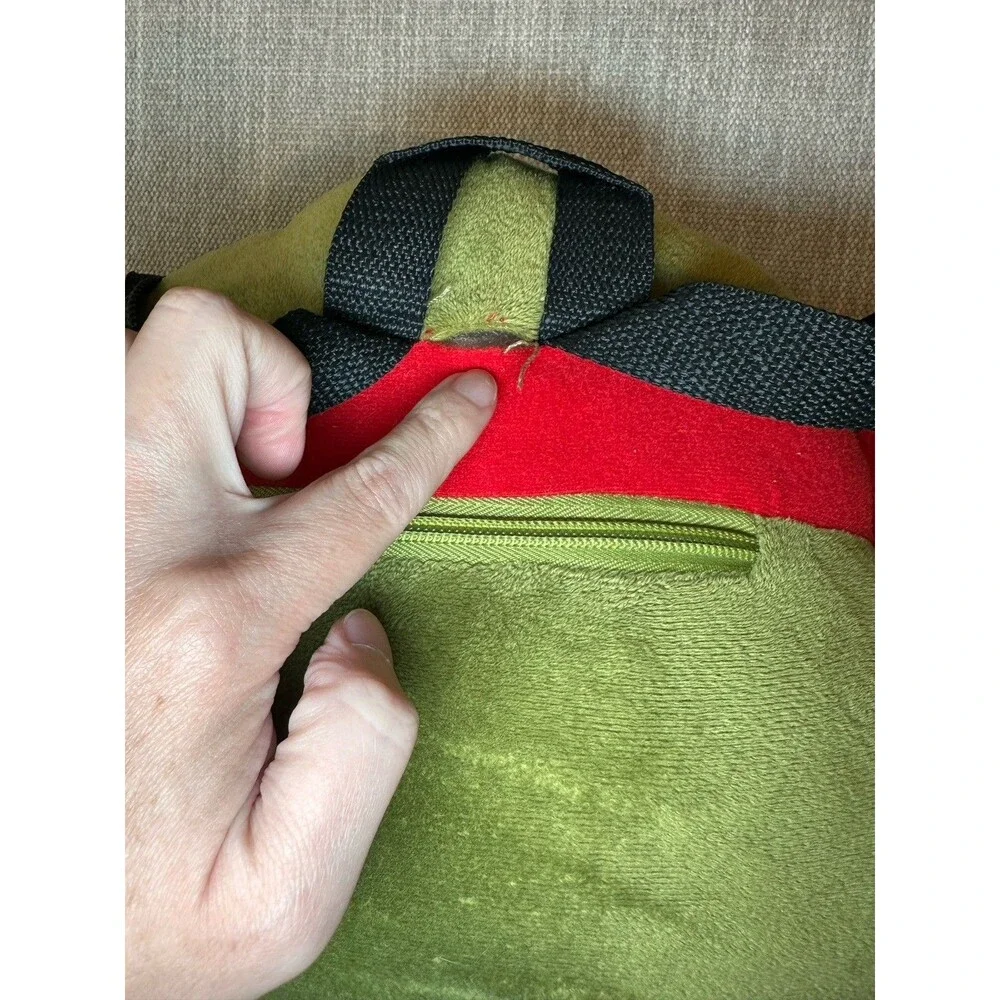 Nickelodeon TMNT Teenage Mutant Ninja Turtles Raphael Plush Head Backpack Y2K